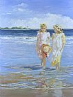 Wading by the Shore by Sally Swatland